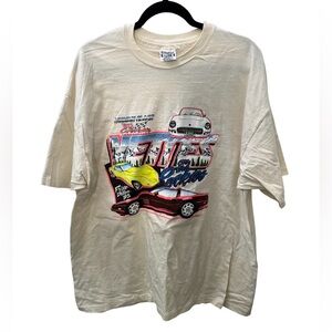 Vtg XXL Corvette Looking Glass Tee 40th Anniversary Frisco Dillon 1993 Rockies